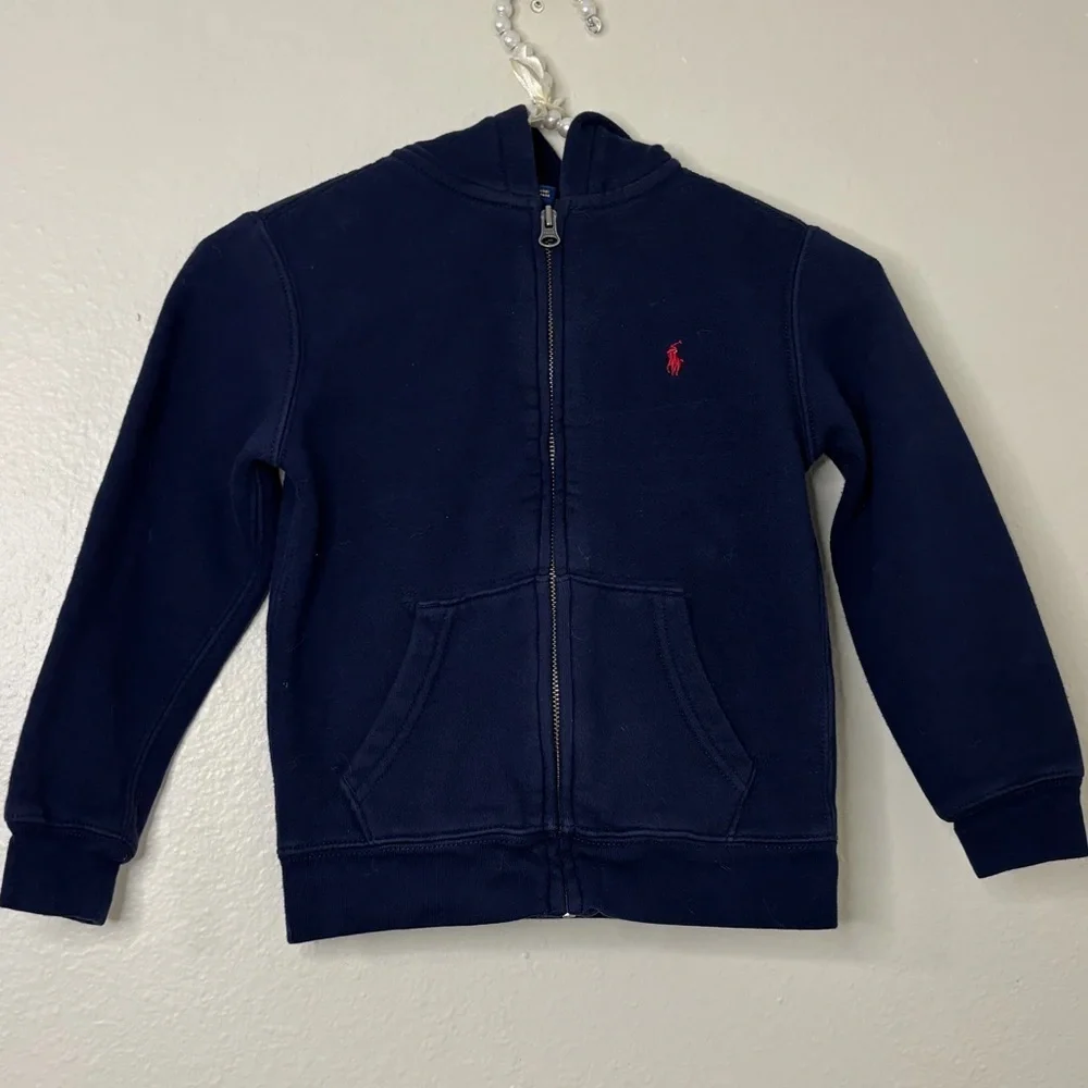Polo Ralph Lauren Kids Blue Full Zip Fleece Hoodie